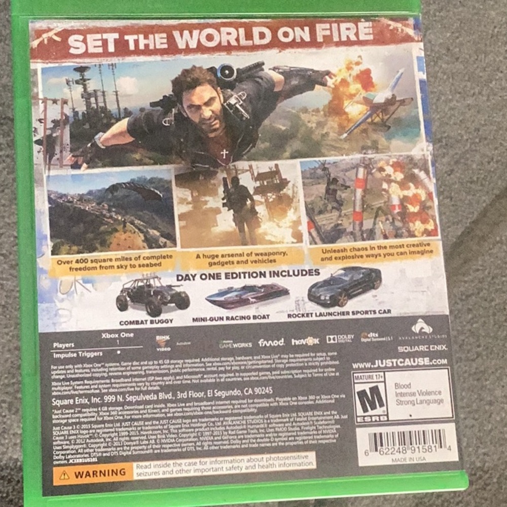 Just Cause 3 Day One Edition Xbox One - Blue & Green Cover - Picture 2 of 3